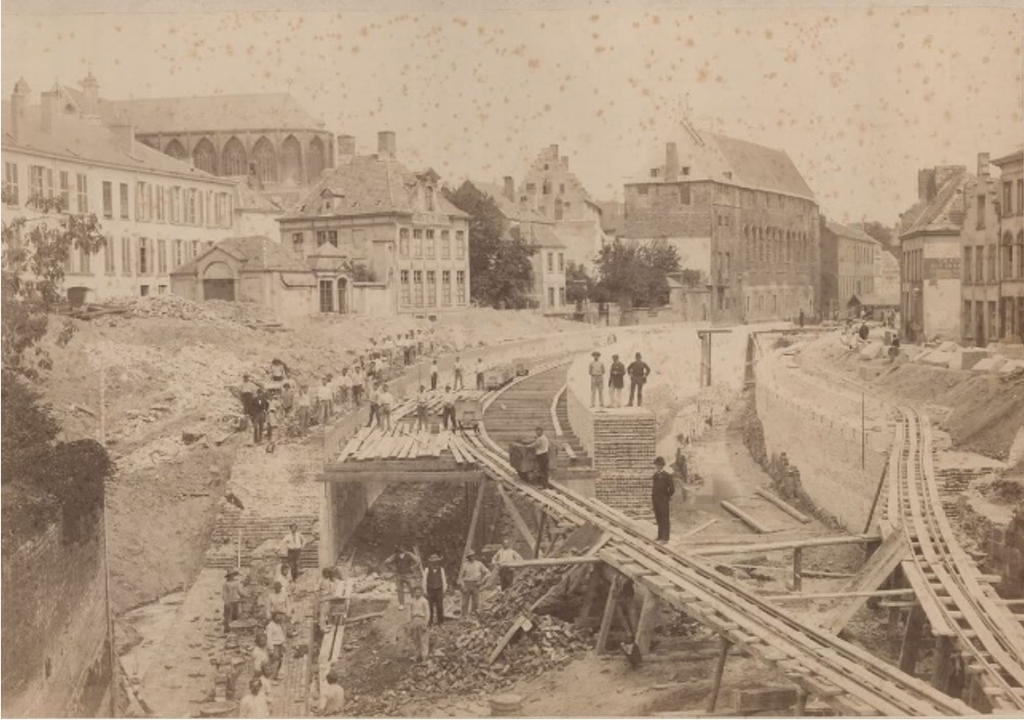 1885 overwelven Nederschelde - beeldbank stad Gent